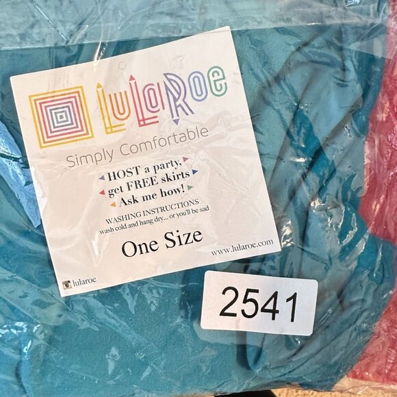 LuLaRoe Leggings Teal Blue Solid Color HTF Unicorn One Size OS Turquoise - Picture 11 of 14